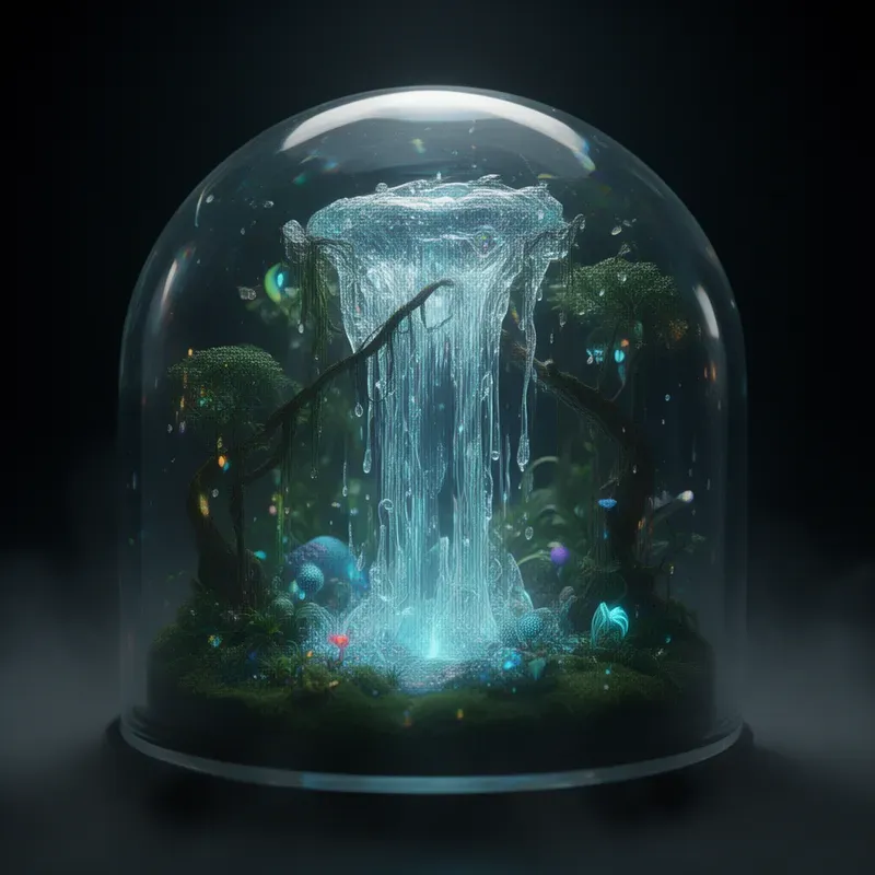 Bioluminescent Glass Dioramas