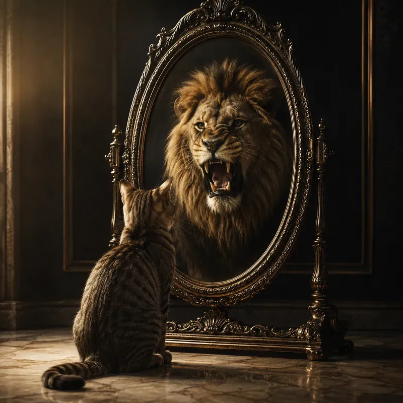 Mirror Illusion Wisdom Posters