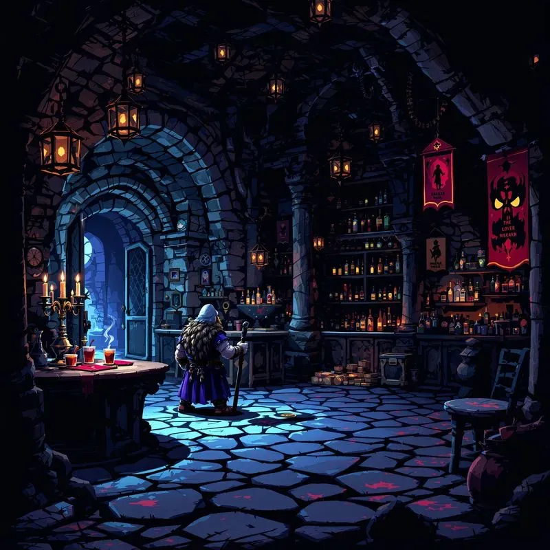Pixel Art Dark Fantasy Scenes RPG Games