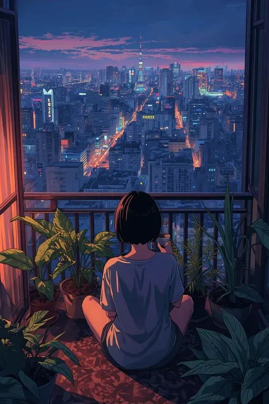 Lofi Anime Balcony Generator