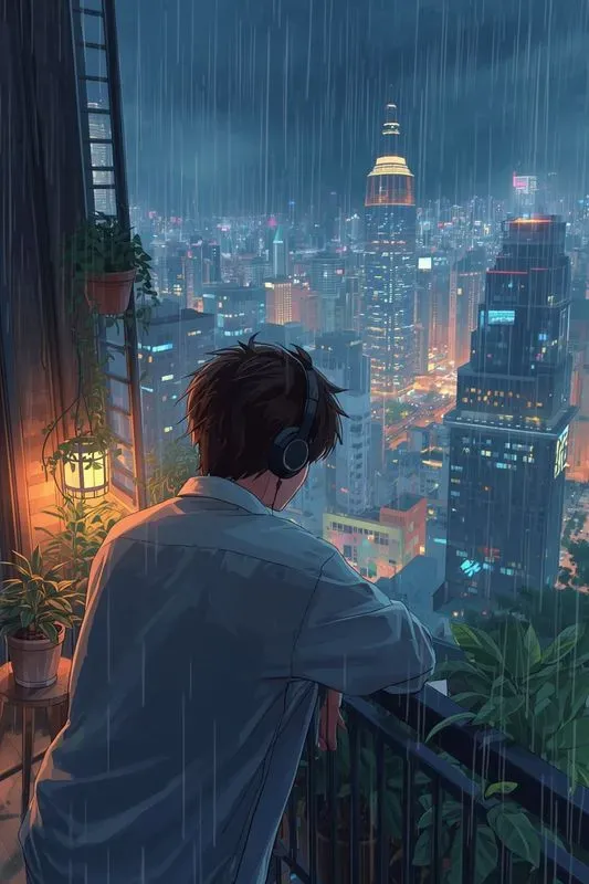 Lofi Anime Balcony Generator