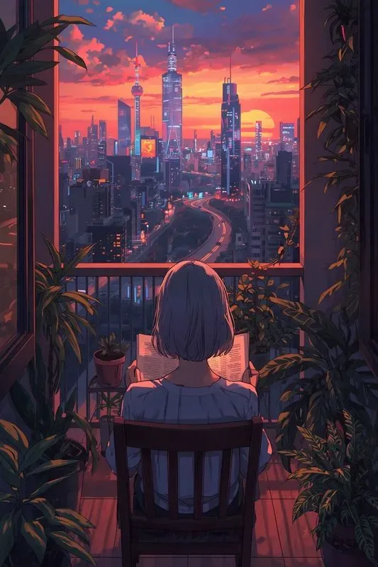 Lofi Anime Balcony Generator
