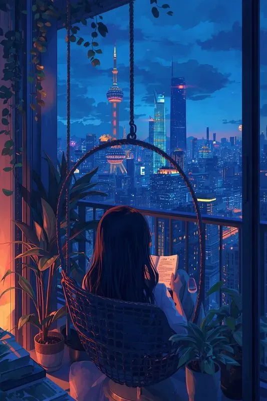 Lofi Anime Balcony Generator