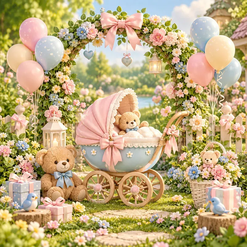 Whimsical 3D Celebration Gardens