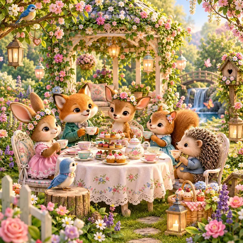 Whimsical 3D Celebration Gardens