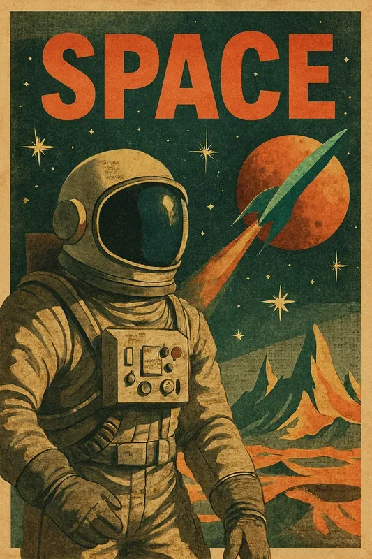 Retro Vintage Magazine Collage Art