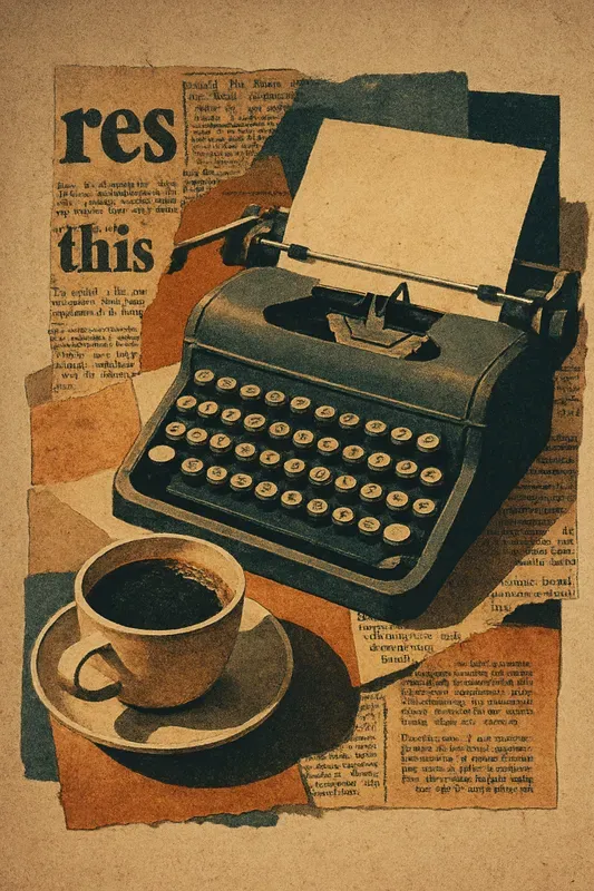 Retro Vintage Magazine Collage Art