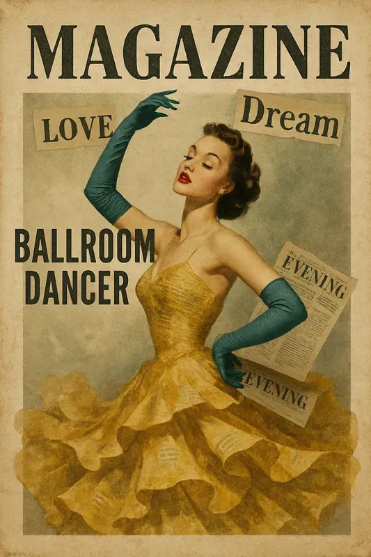 Retro Vintage Magazine Collage Art