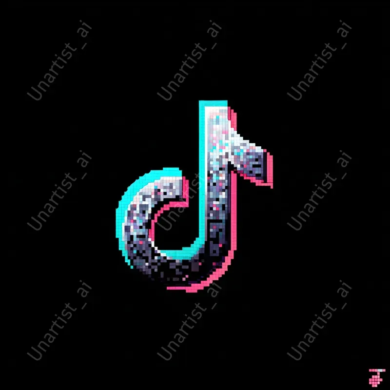 Pixel Iridescent Social Logos