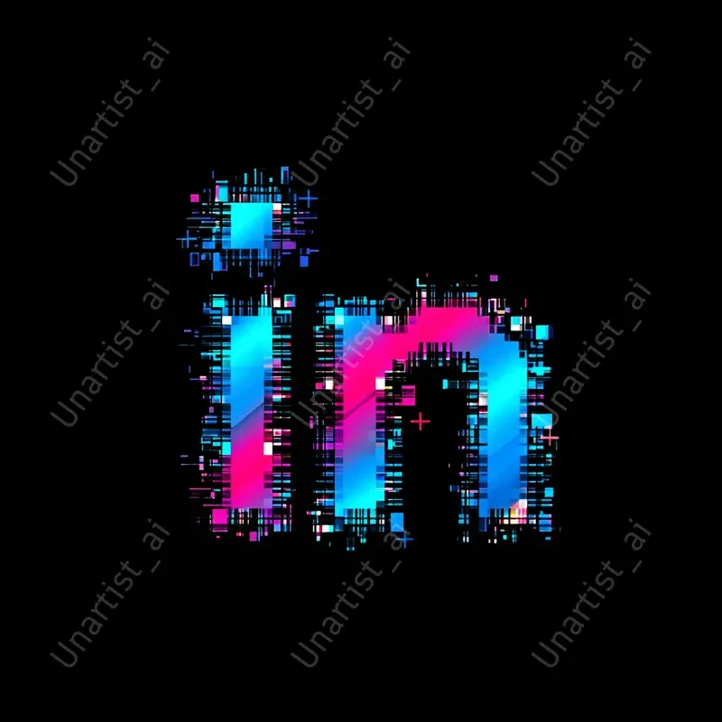 Pixel Iridescent Social Logos