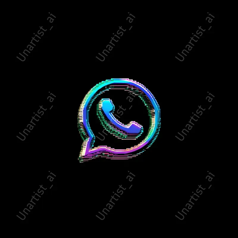 Pixel Iridescent Social Logos
