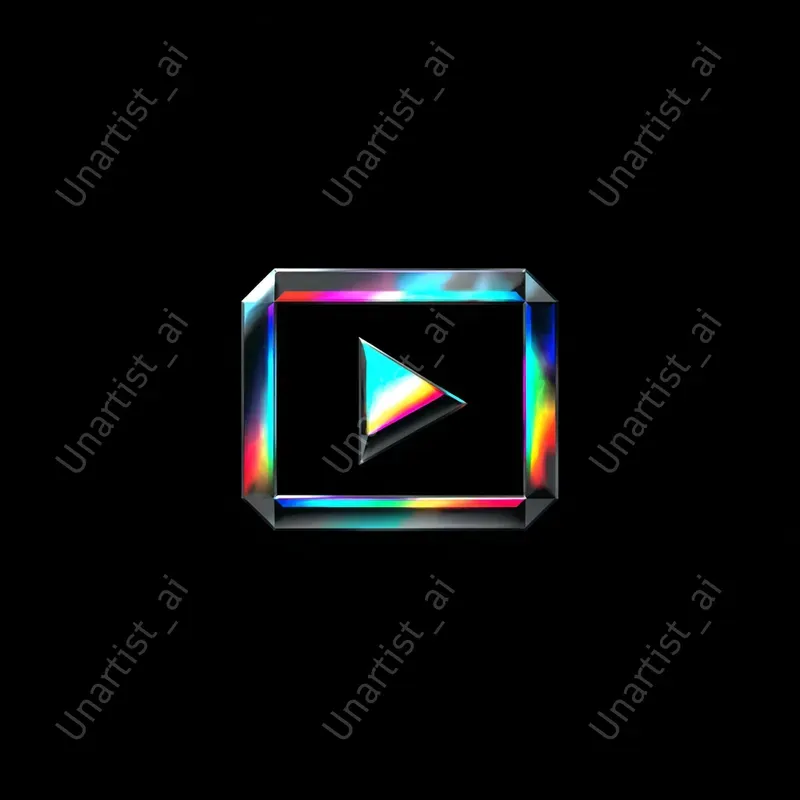 Pixel Iridescent Social Logos