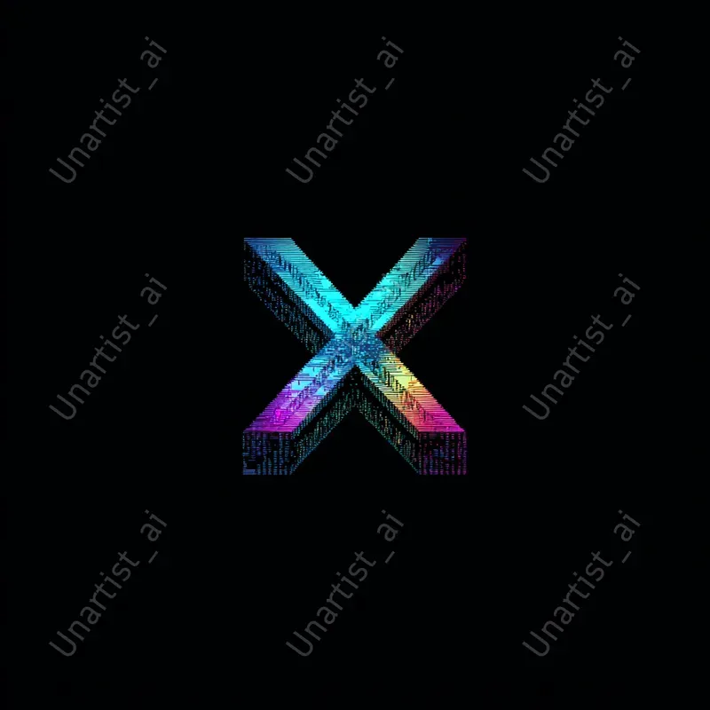 Pixel Iridescent Social Logos