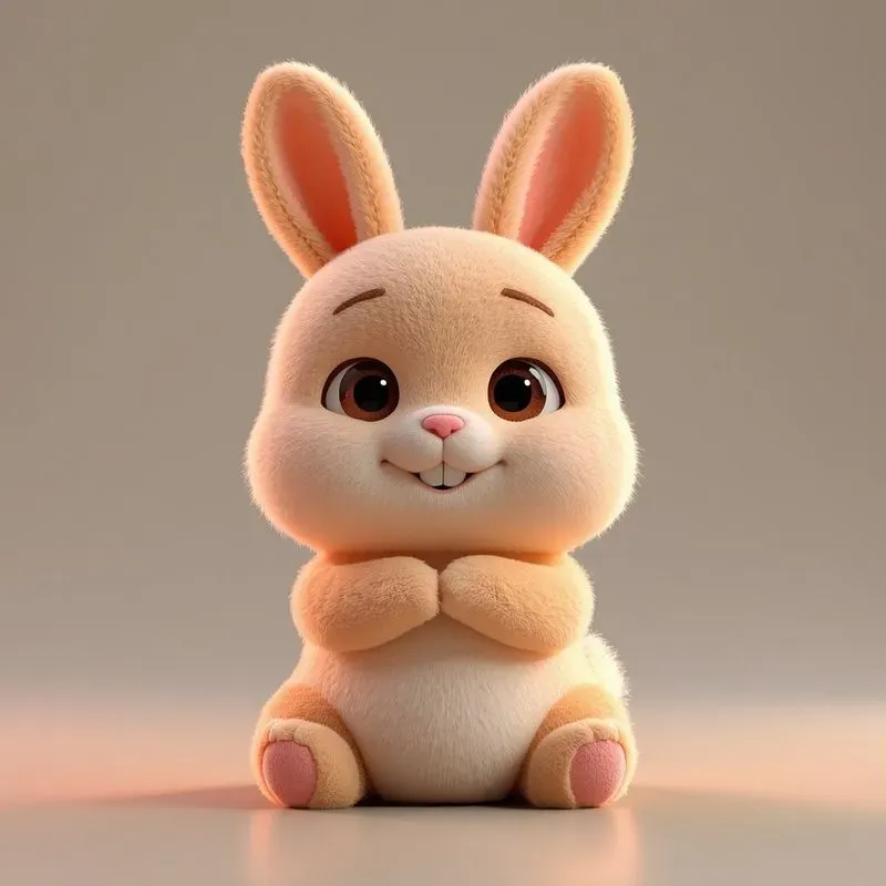 3D Cute Fluffy Cartoon Animals