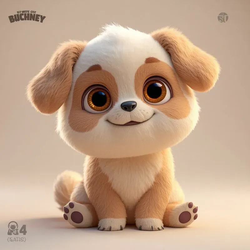 3D Cute Fluffy Cartoon Animals