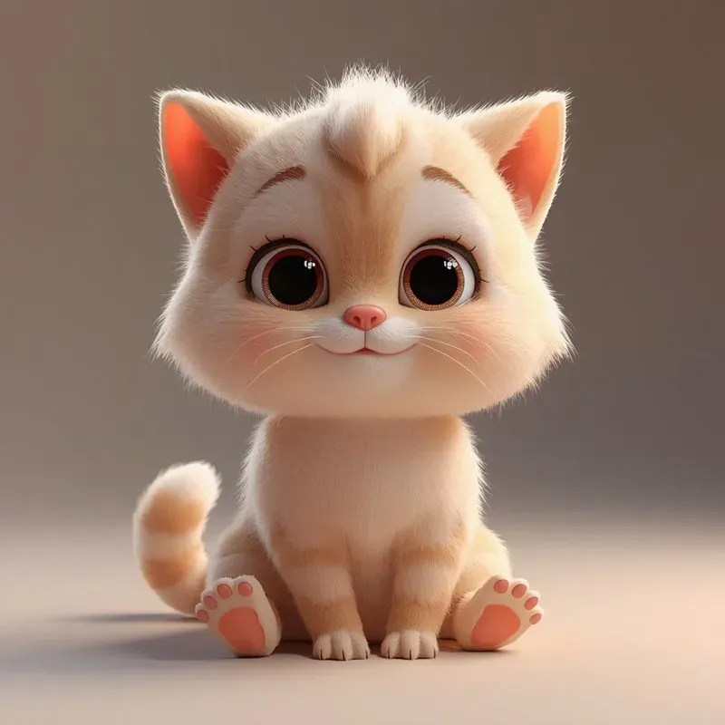 3D Cute Fluffy Cartoon Animals