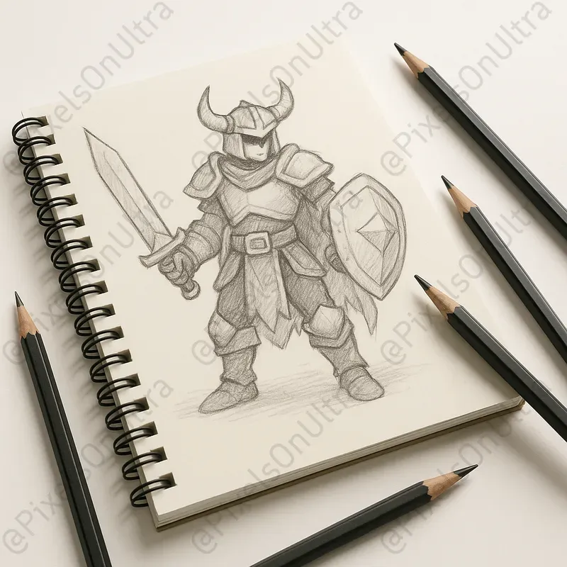 Sketchbook Character Concept Drawings