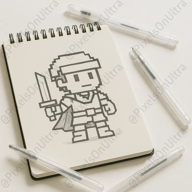Sketchbook Character Concept Drawings