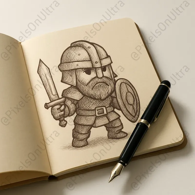 Sketchbook Character Concept Drawings