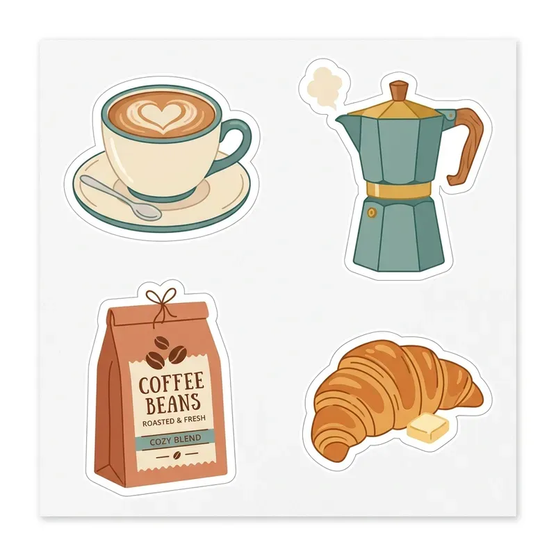 Cozy Aesthetic Daily Life Sticker Sheets