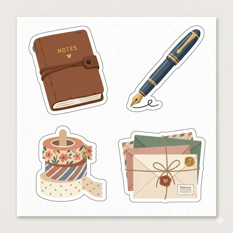 Cozy Aesthetic Daily Life Sticker Sheets