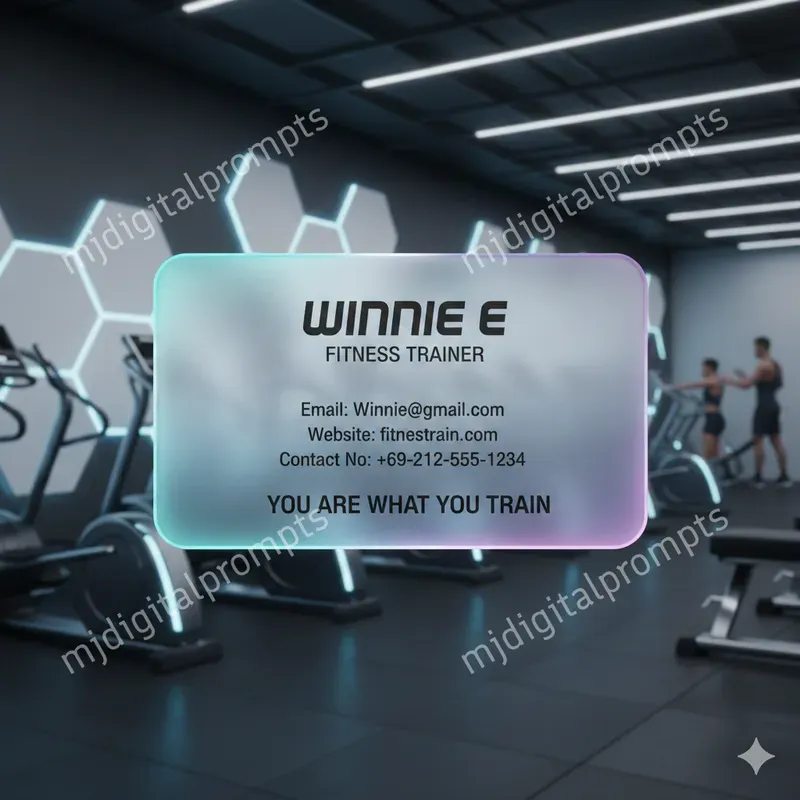 Futuristic Cyber Glass Business Cards