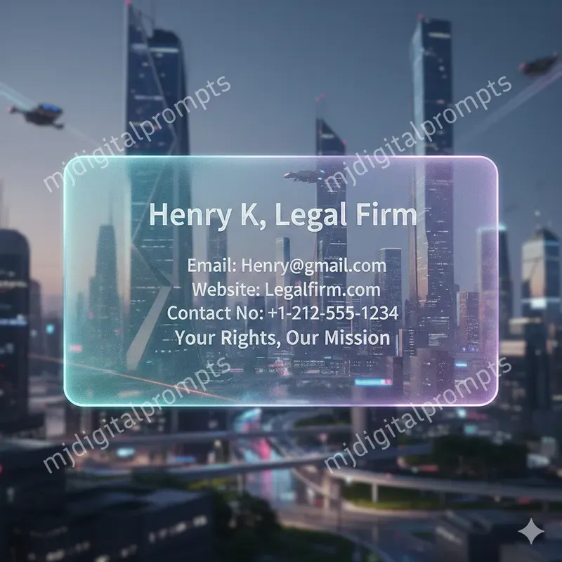 Futuristic Cyber Glass Business Cards