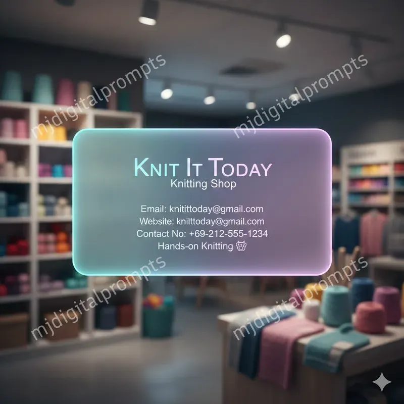 Futuristic Cyber Glass Business Cards