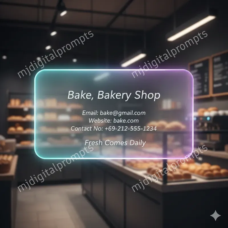 Futuristic Cyber Glass Business Cards
