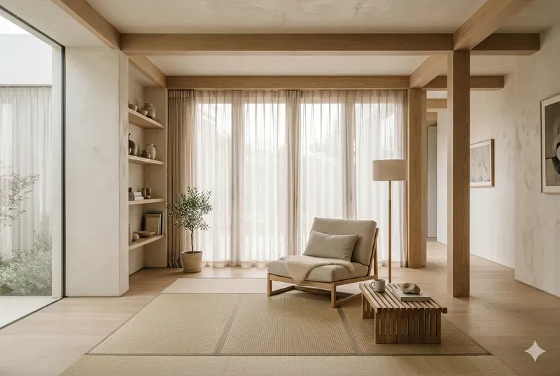Zen Harmony Japandi Interior Photography
