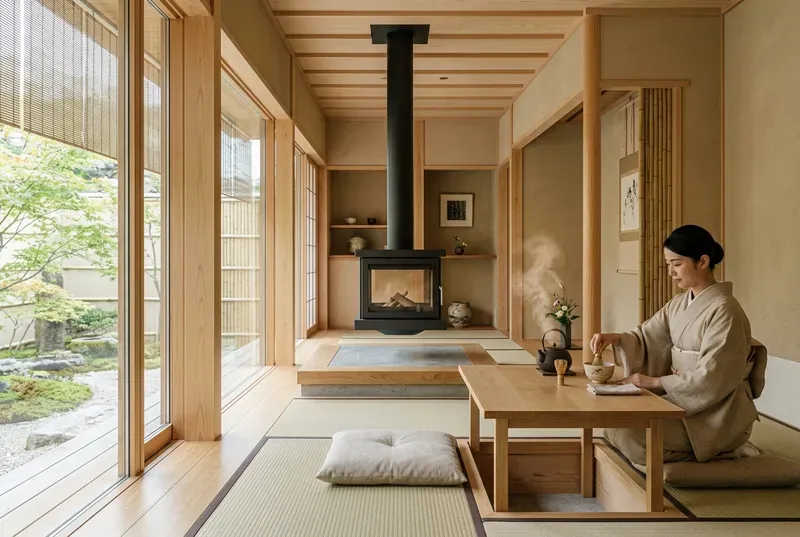 Zen Harmony Japandi Interior Photography