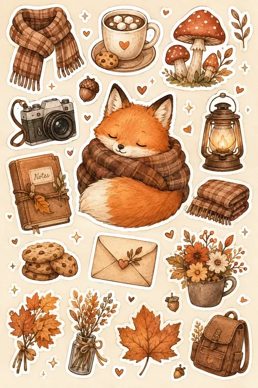 Cozy Aesthetic Sticker Packs