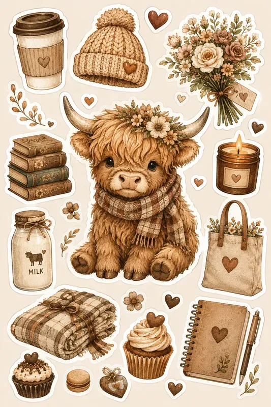 Cozy Aesthetic Sticker Packs