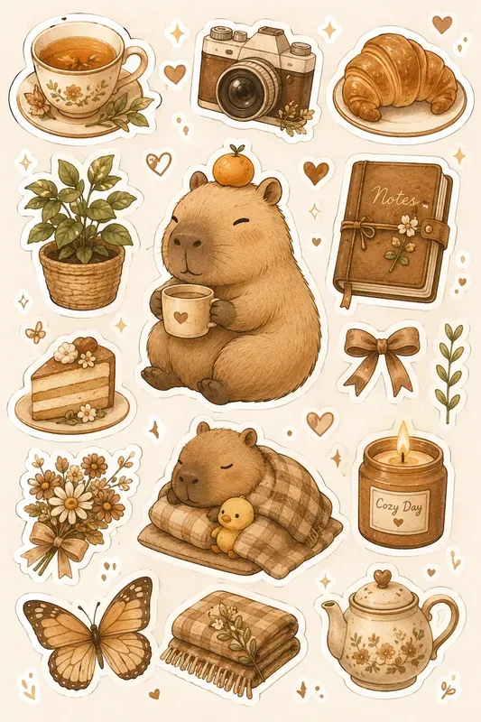 Cozy Aesthetic Sticker Packs
