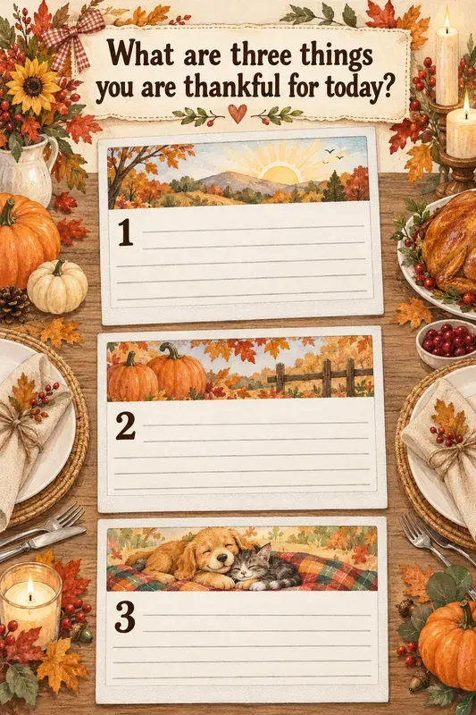 Kids Thanksgiving Gratitude Pages