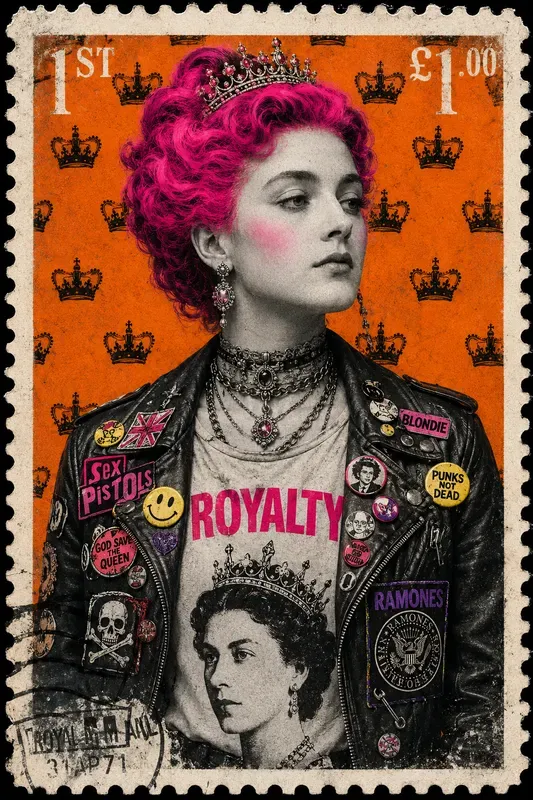 Punk Pop Art Stamp Portraits