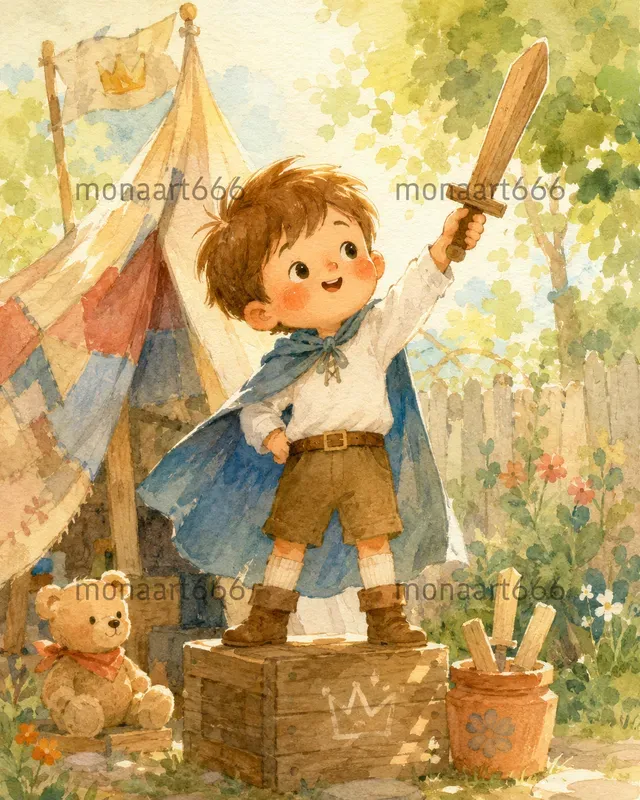 Nostalgic Childhood Storybook Watercolors
