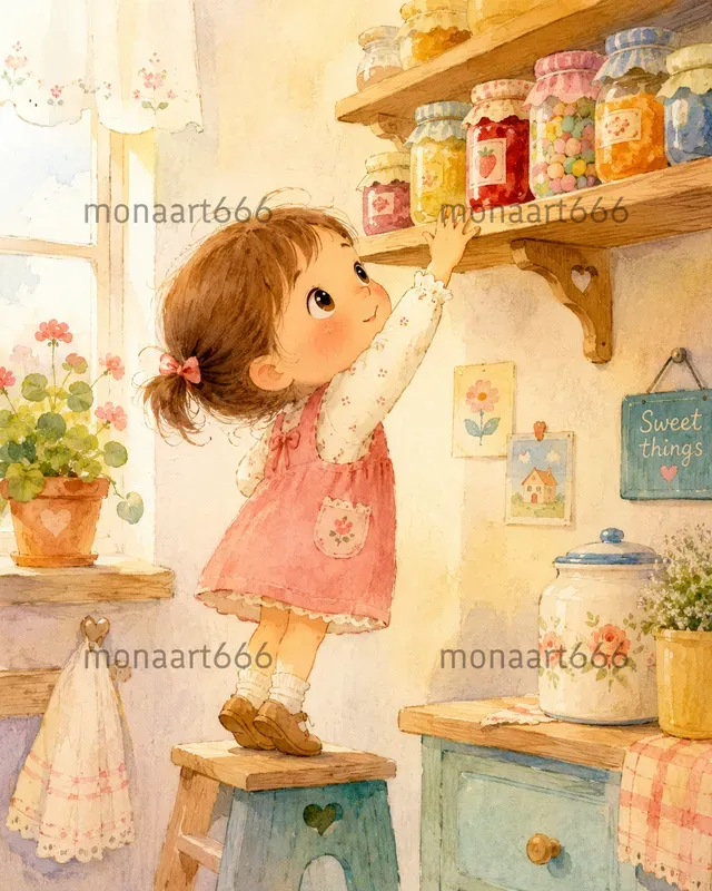 Nostalgic Childhood Storybook Watercolors