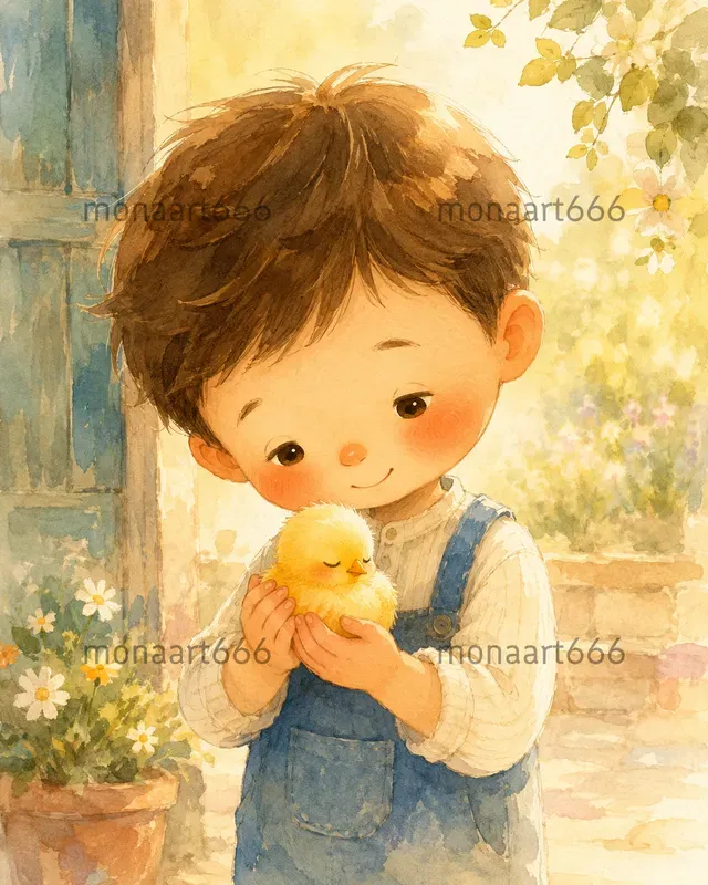 Nostalgic Childhood Storybook Watercolors