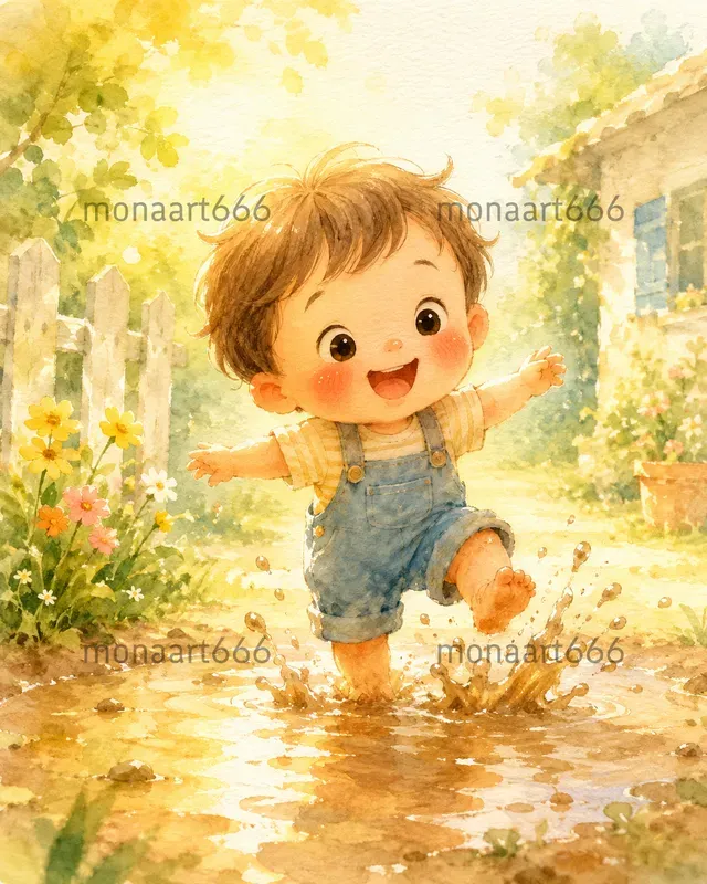 Nostalgic Childhood Storybook Watercolors