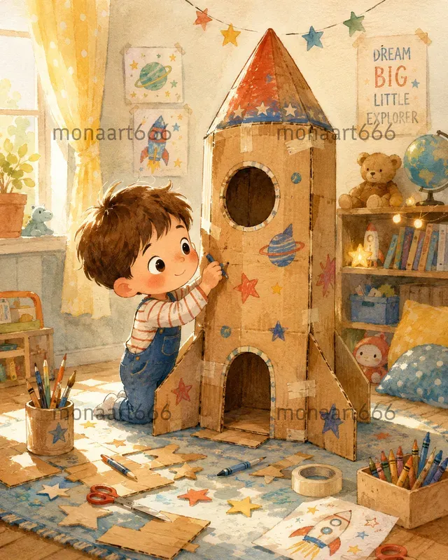 Nostalgic Childhood Storybook Watercolors