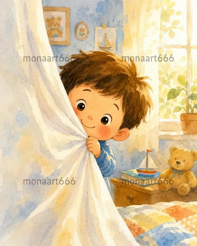 Nostalgic Childhood Storybook Watercolors