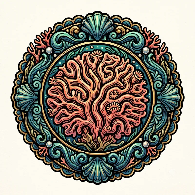Luminous Coral Emblems