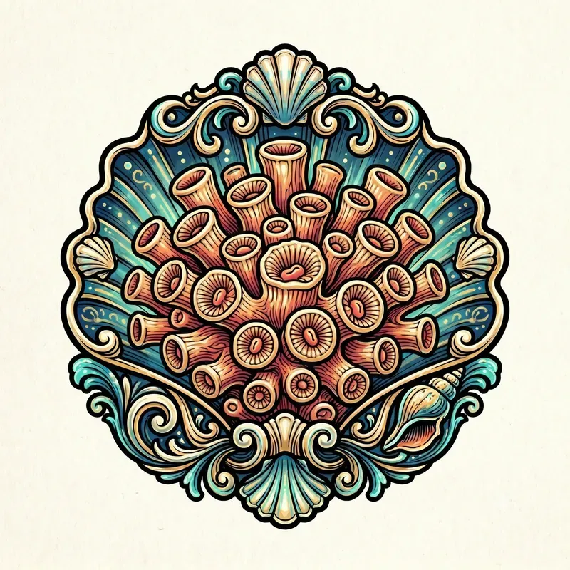 Luminous Coral Emblems