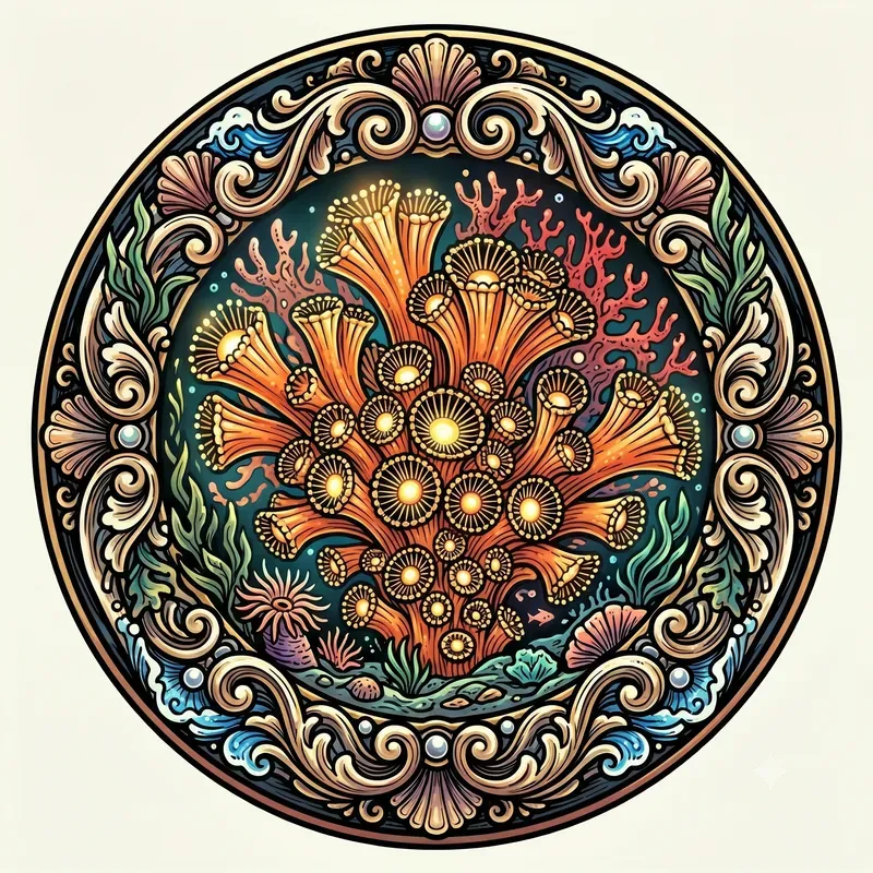 Luminous Coral Emblems