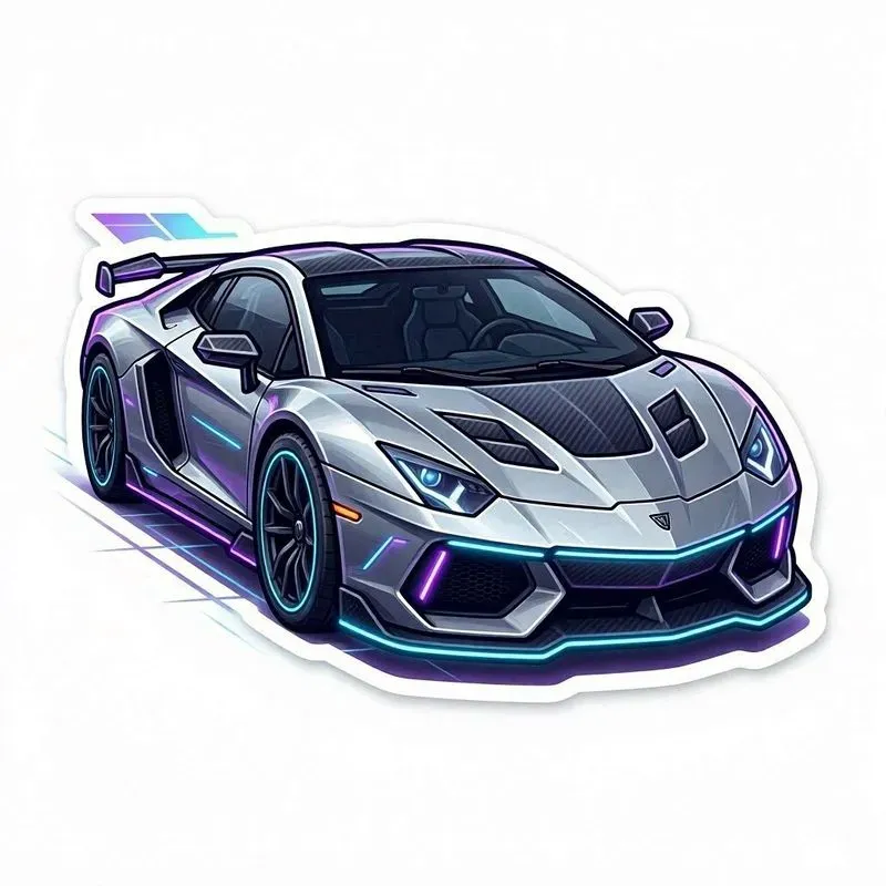 Retro Cyberpunk Vector Stickers