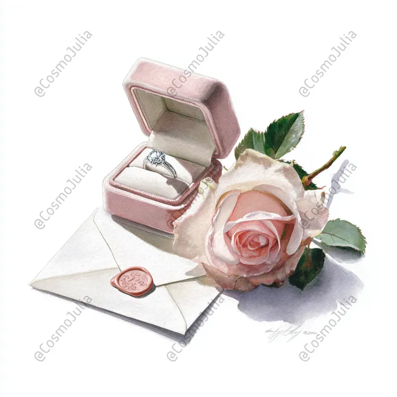 Realistic Watercolor Wedding Clipart