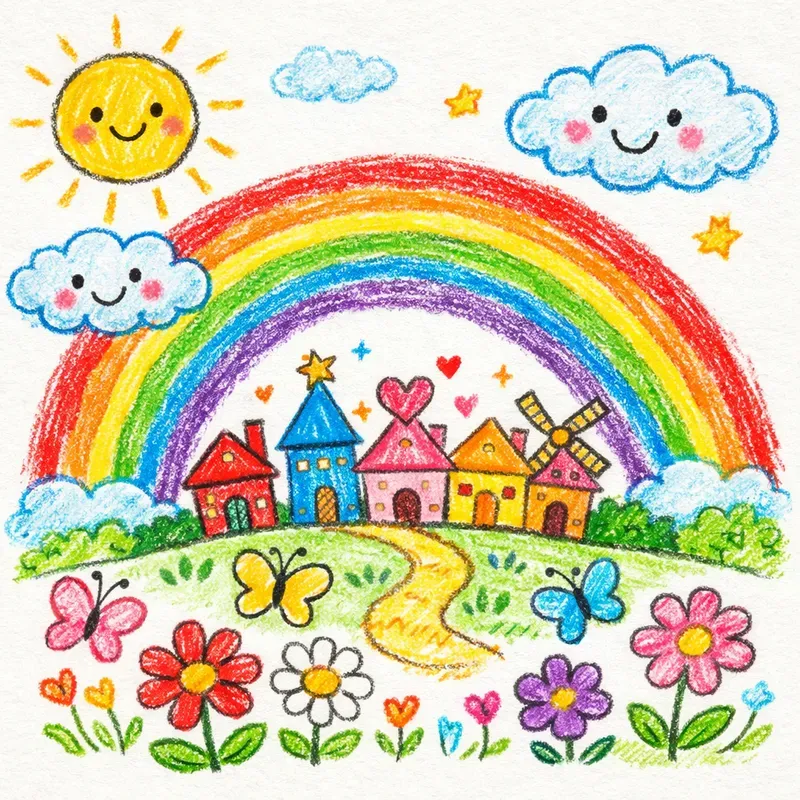 Crayon Kids Landscapes