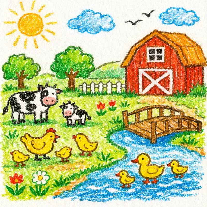 Crayon Kids Landscapes