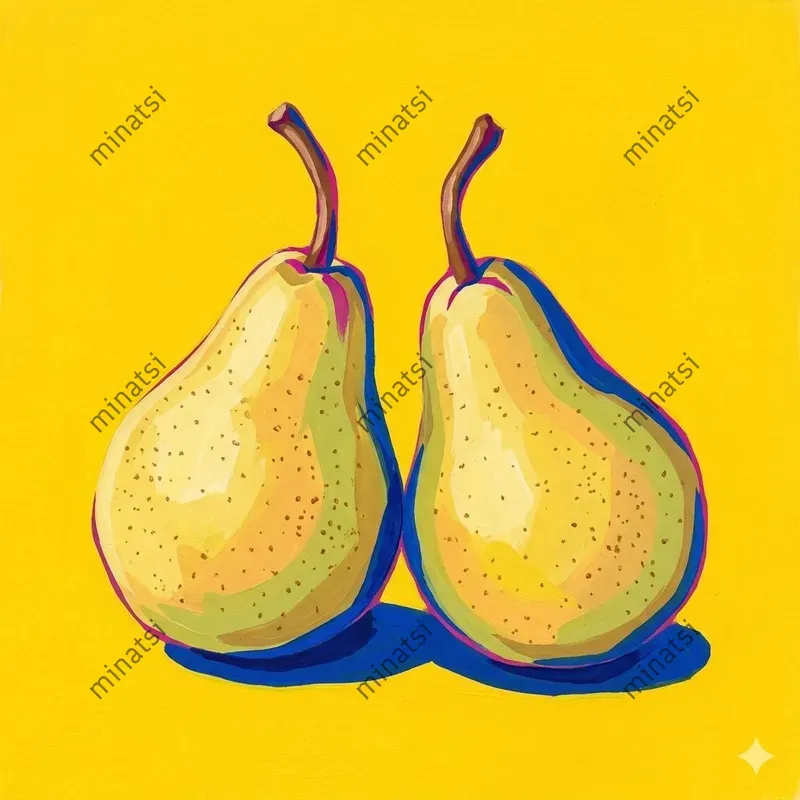 Bold Pop Art Gouache Fruit Botanicals
